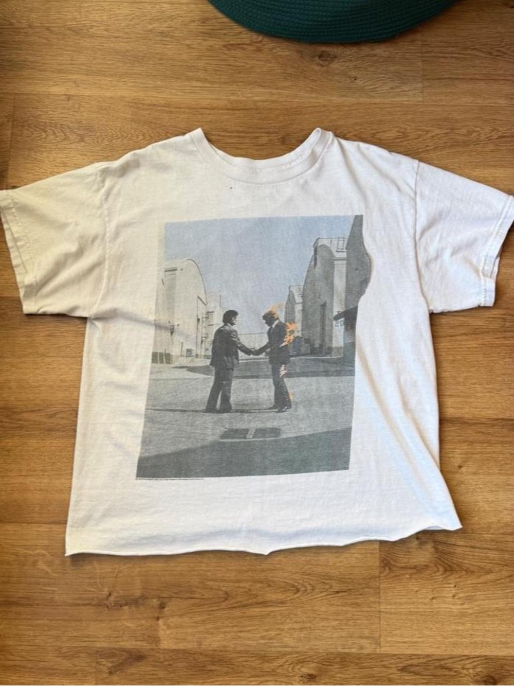 White Pink Floyd Wish You Were Here Tee